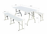 Heinner Set masa pliabila Set Masa Cu 2 Banci Heinner DMBP001 | Plastic, Pliabil, Portabil