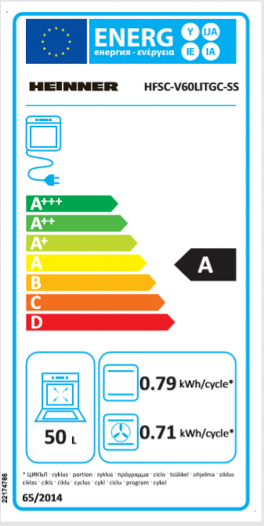 Heinner Aragaz Aragaz Mixt Heinner HFSC-V60LITGC-SS | 60cm, 4 Arzatoare Gaz, Cuptor Electric, Inox, 50x60x85cm
