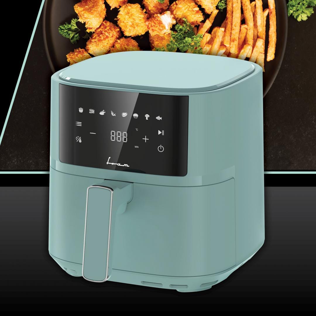 Fram Air Fryer Friteuza cu Aer Cald FRAM FAF-B6GR17SQ | 1700W, 6L, Display Digital