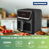Heinner Air Fryer Air Fryer Heinner HAF-H8BK1700 | 8L, 1700W, CrispPro Chef, Negru