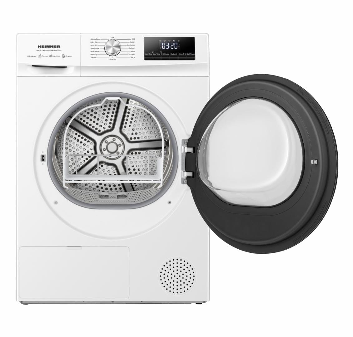 Heinner Uscator de rufe Uscator de rufe Heinner HHPD-HMY80IVFC+++ | Pompa de caldura, 8kg, A+++, Alb, 59.5x58x84.5cm