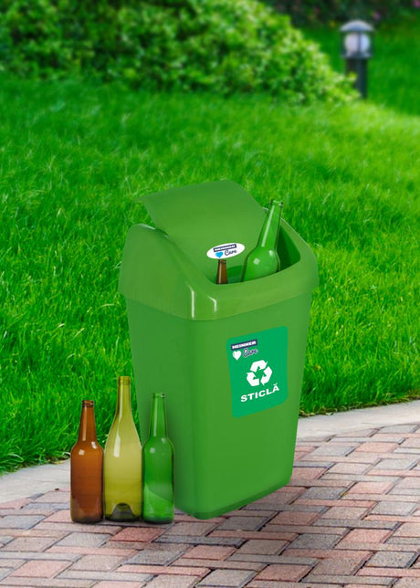 Heinner Cos gunoi Cos Gunoi Heinner HR-AL-35V | 35L, Capac Batant, Reciclare, Verde