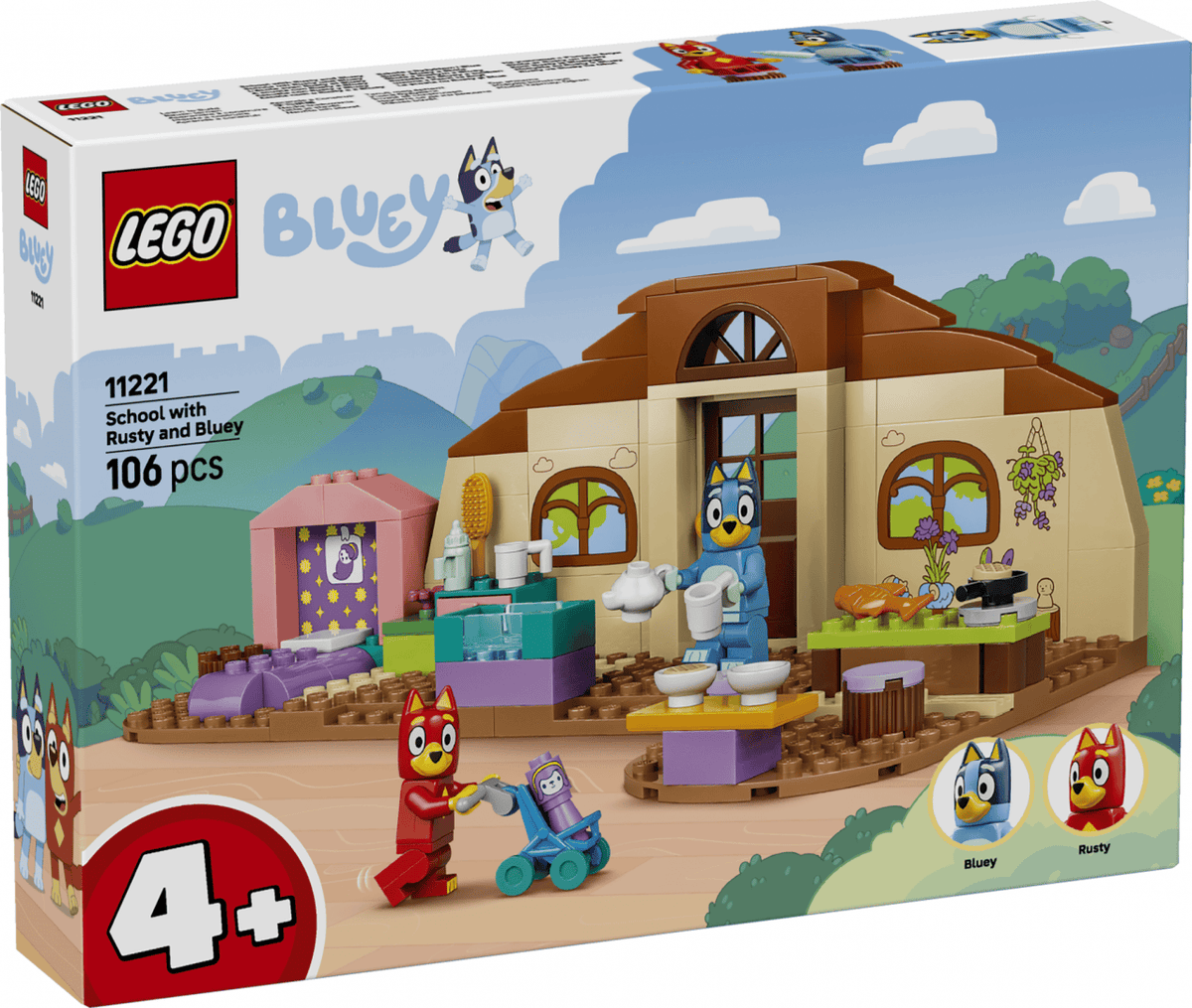 Lego Jucării Set Constructie LEGO Bluey 11221 | La Scoala cu Rusty si Blue