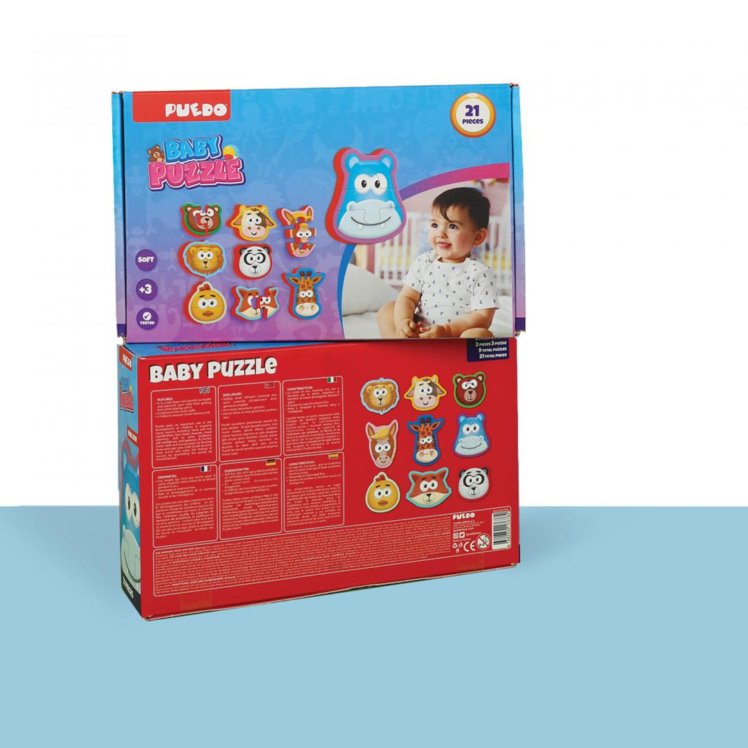 Puzzle Baby din Spuma EVA, 21 Piese, Puedo — Puedo Toys