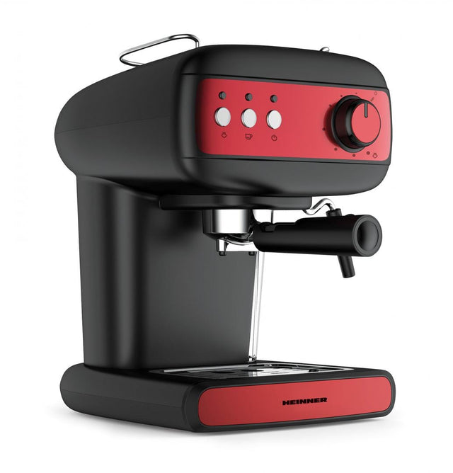 Heinner Espressor manual Espressor Heinner HEM-1100BKRD | Red Boquette, 1100W, 15 Bar, Negru/Rosu