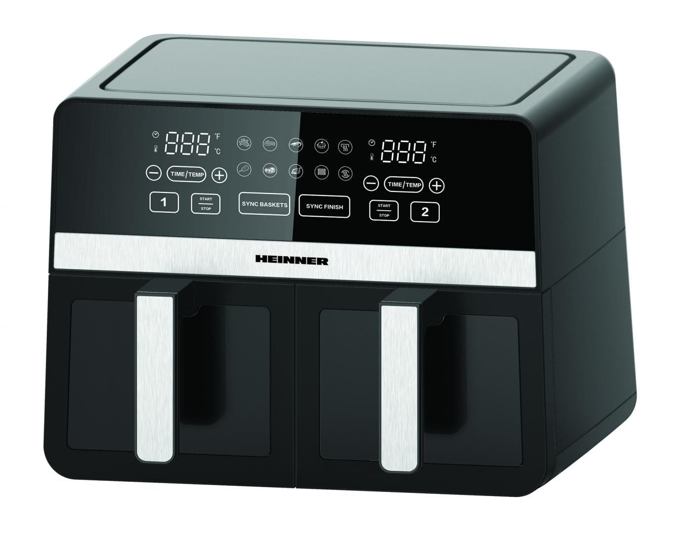 Heinner Air Fryer Air Fryer Heinner HAF-K10DB24BK | Dubla, 10L, 2400W, Negru