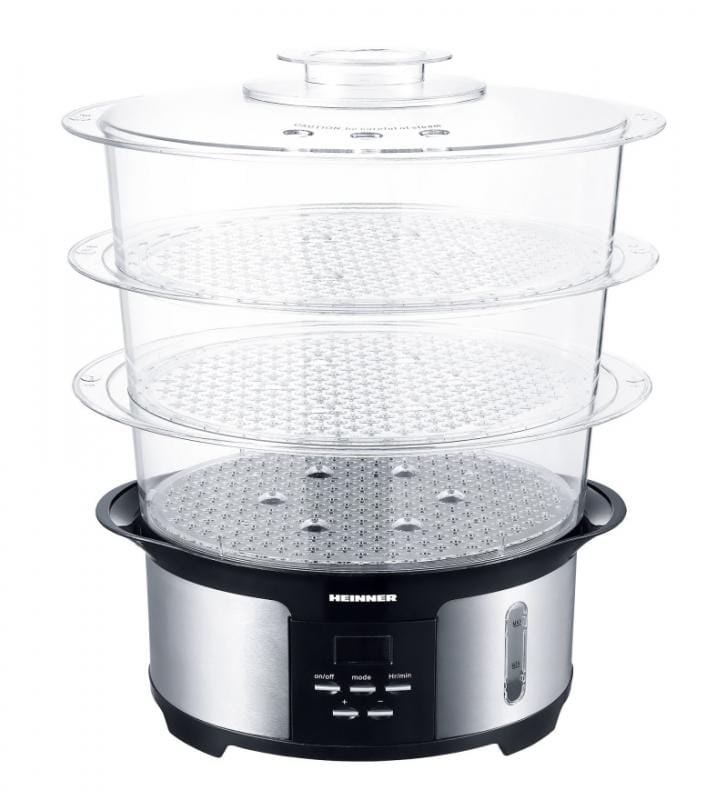 Heinner Aparat de facut inghetata Aparat De Gatit Cu Aburi Heinner HSA-1000XMC | 1000W, 3 Nivele, Timer, Inox