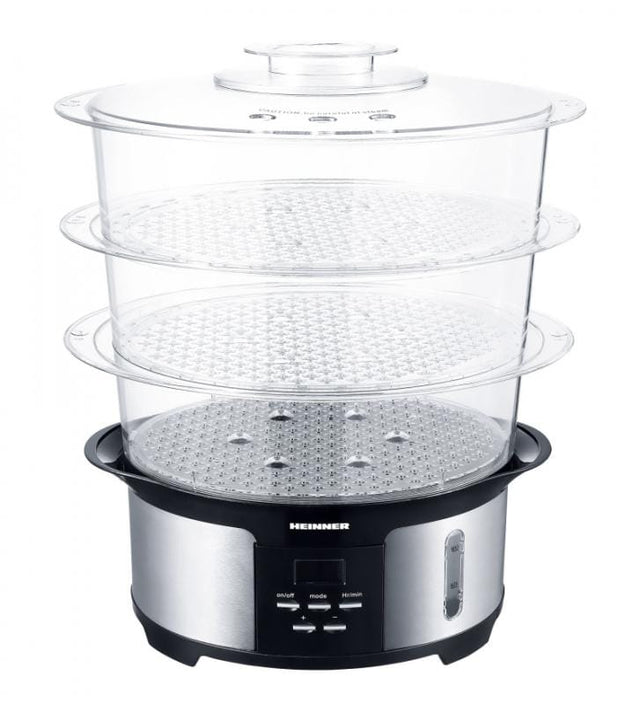 Heinner Aparat de facut inghetata Aparat De Gatit Cu Aburi Heinner HSA-1000XMC | 1000W, 3 Nivele, Timer, Inox