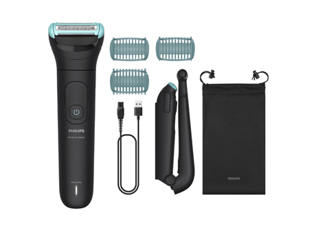 Philips Aparat de ras Aparat de ras si tuns corporal Philips BG5480/15 | Autonomie 100 min, Incarcare rapida, Brat extensie, 3 piepteni