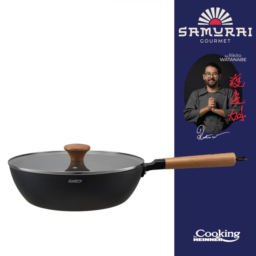 Heinner Tigaie Tigaie Heinner HR-SNT-WC28 | Wok, Aluminiu, 28cm, Cu Capac
