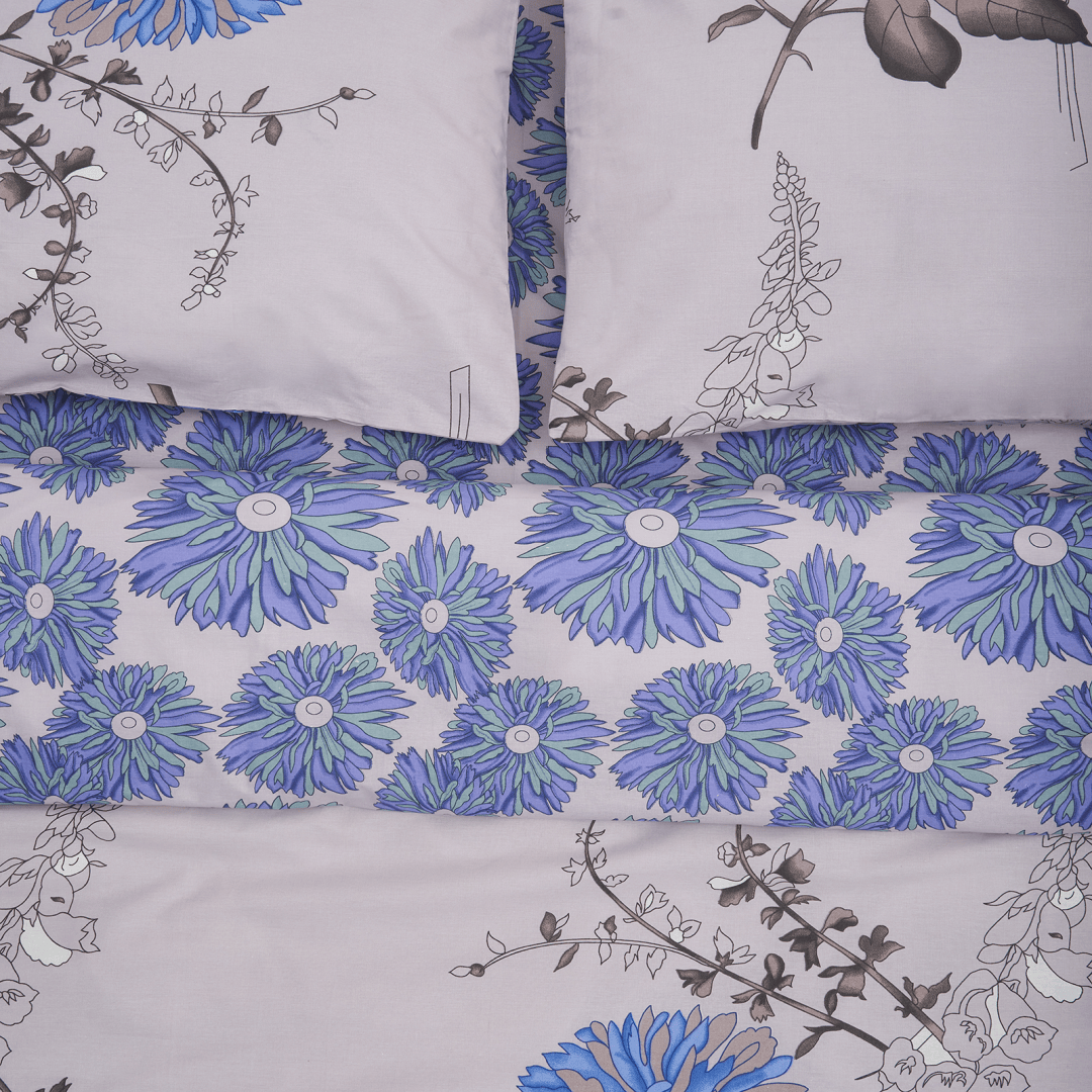 Heinner Lenjerie de pat Lenjerie Pat Heinner HR-4BED-132-FLO | DBL, 100% BBC, 132TC, Floral