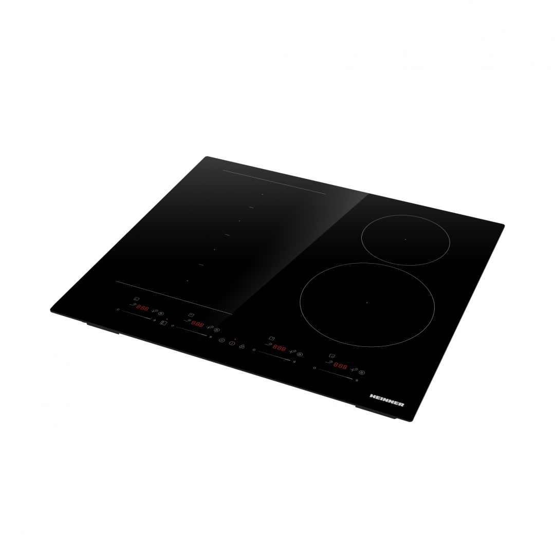 Heinner Plita incorporabila Plita Incorporabila Heinner HBHI-M4ZB1FXSMTC | 4 Zone, Mixt Gaz + Electric, Inox, 59x52cm