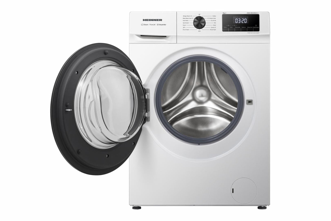Heinner Masina de spalat rufe Masina de spalat rufe Heinner HWM-H9014INVA+++ | 9kg, 1400RPM, Inverter, Clasa A+++, 60x61x85cm