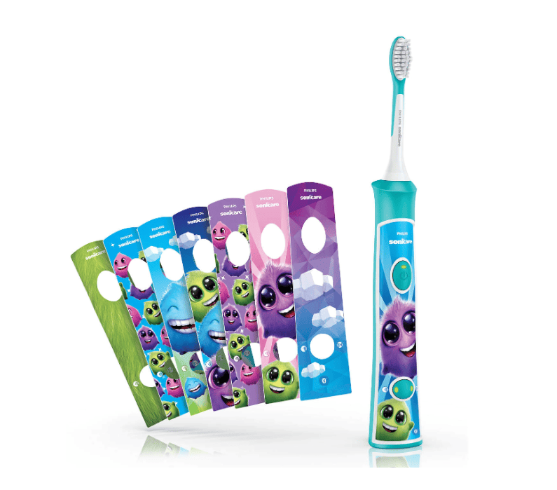 Philips Periuta de dinti electrica pentru copii PHILIPS Sonicare For Kids HX6322/04, 62000 miscari/min, 2 programe, 2 capete, Albastru, L x A x I (mm) 110x64x220