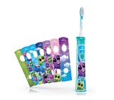 Philips Periuta de dinti electrica pentru copii PHILIPS Sonicare For Kids HX6322/04, 62000 miscari/min, 2 programe, 2 capete, Albastru, L x A x I (mm) 110x64x220