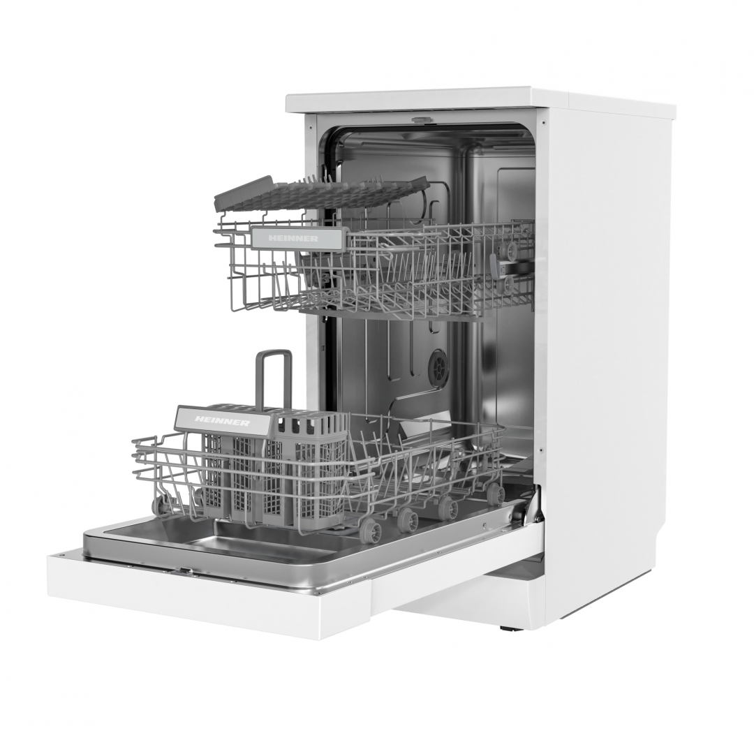 MASINA DE SPALAT VASE HEINNER HDW-FSM45510WE++. 10 SETURI, CLASA DE EFICIENTA ENERGETICA E, CONTROL ELECTRONIC, 5 PROGRA