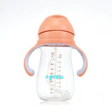 Cana cu Pai Tritan, Orange, 300ml, U-grow