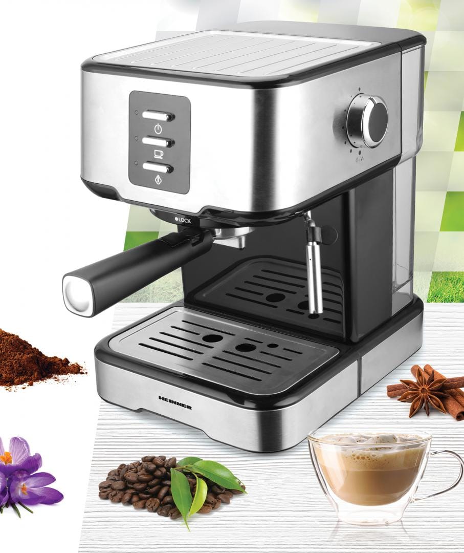 Heinner Espressor automat Espressor Automat Heinner HEM-850IXBK | 850W, 1.6L, 15 Bar, Inox/Negru