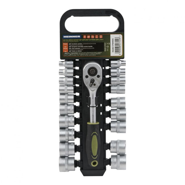 Heinner Set scule Set Scule Heinner CTSM024 | 20 Piese, 3/8", CR-V