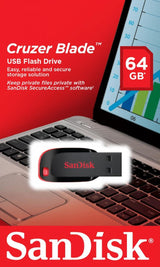 SanDisk Memorie USB Flash Drive SanDisk Cruzer Blade, 64 GB, USB 2.0