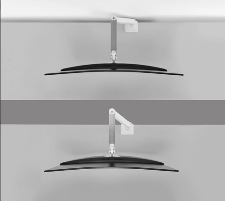 NEOMOUNTS Brat monitor pentru ecrane curbate Neomounts DS70PLUS-450WH1; pentru display-uri cu diagonale 17"-49", sistem de prindere VESA 75x75~100x100, greutate maxima suportata 18kg, full motion, tilt +45°, sw