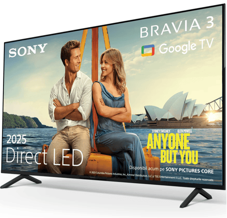 Sony Televizor Sony BRAVIA 3 LED 43S35, 108 cm, Smart Google TV, 4K Ultra HD, Clasa E