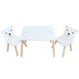 Set Masuta și 2 Scaune, cu Spatiu de Activitati, Bear, U-grow
