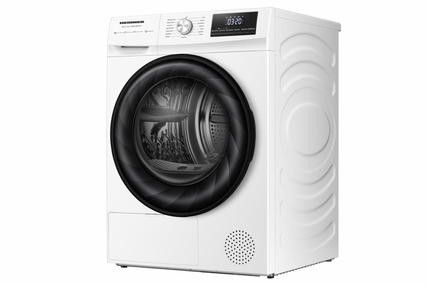 Heinner Uscator de rufe Uscator de rufe Heinner HHPD-H90FRA++ | 9kg, Pompa de caldura, A++, Alb, 59.5x61x84.5cm