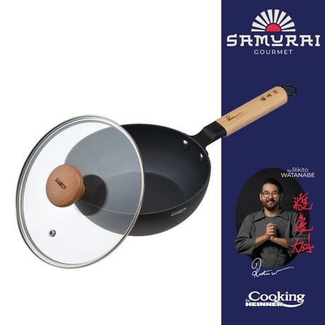 Heinner Tigaie Tigaie Wok Heinner HR-SNT-WC20 | 20cm, Cu Capac, Samurai Gourmet
