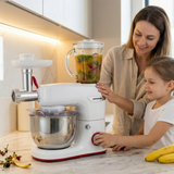 [RESIGILAT] Robot de Bucatarie Heinner HPM-1000WH | 1000W, Bol Inox 5L, Blender 1.5L, Alb