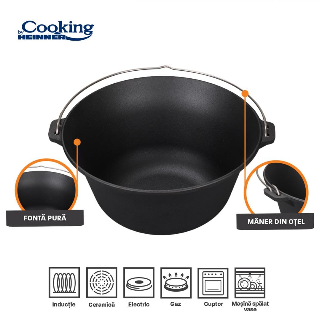 Heinner Vase de gatit Ceaun Heinner HR-ZVC-30CP | Fonta Pura, 30L, 54cm