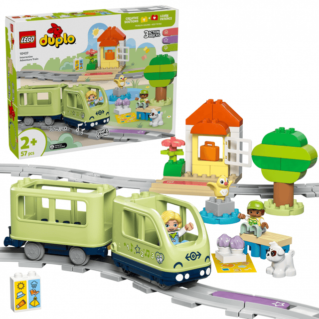 Set Constructie LEGO Vehicule 10427 | Tren de Aventura Interactiv