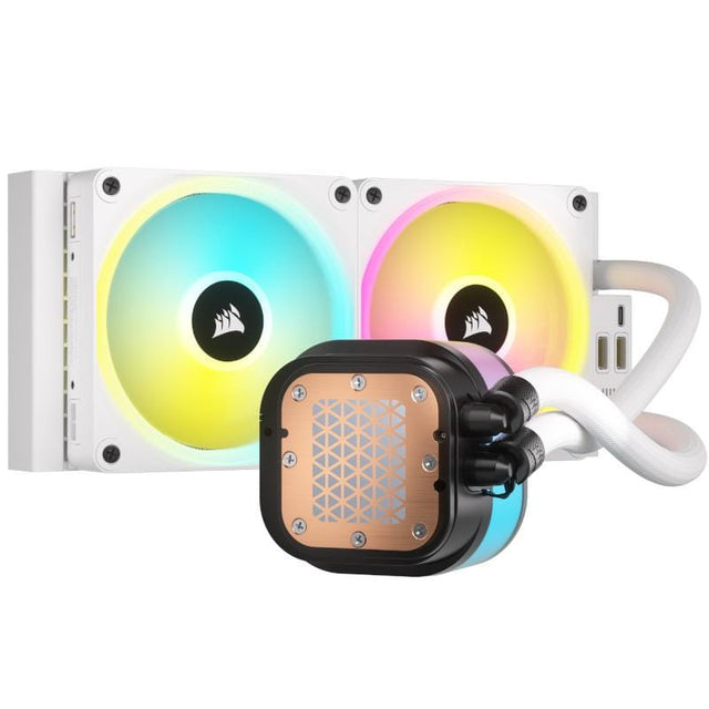 Corsair Cooler procesor Cooler Procesor Corsair H100i CW-9061005-WW | RGB Elite, 240mm, Alb