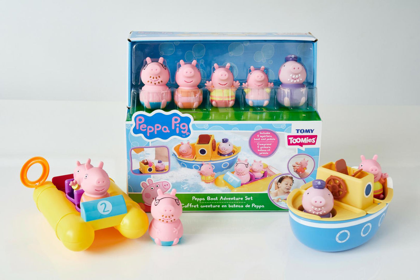 Jucarie de Baie, Barca și Familia Peppei Pig, Tomy