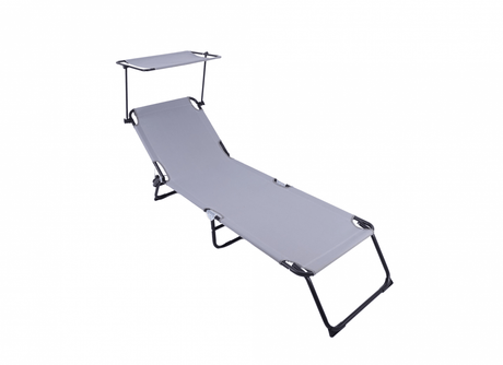 Heinner Sezlong Sezlong Heinner DSZP012 | 186x55x24cm, Cu Parasolar, Gri
