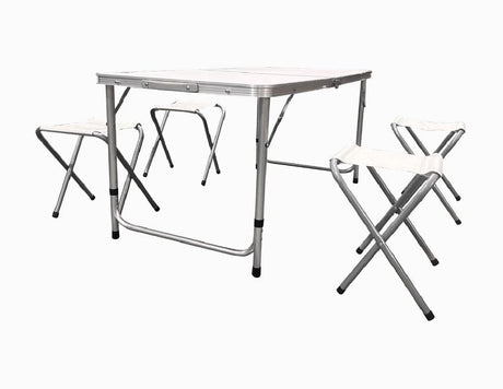 Heinner Set masa si scaune Set Masa Si Scaune Heinner DSCS001 | 4 Scaune, Masa Pliabila, Tip Servieta