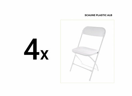 Heinner Set tenis de masa Set Masa Cu 4 Scaune Heinner DMSP001 | Plastic, Pliabile, Portabil