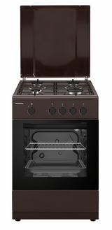 Heinner Aragaz Aragaz Gaz Heinner HFSC-SME50BRW | 50cm, 4 Arzatoare, Cuptor Gaz, Maro, 50x50x85cm