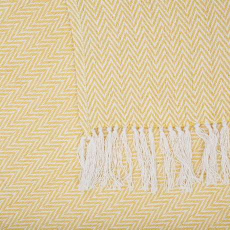 Heinner Cuvertura Cuvertura Pled Heinner HR-PLD160-ZYLW | 160x200 cm, Zig Zag, Yellow