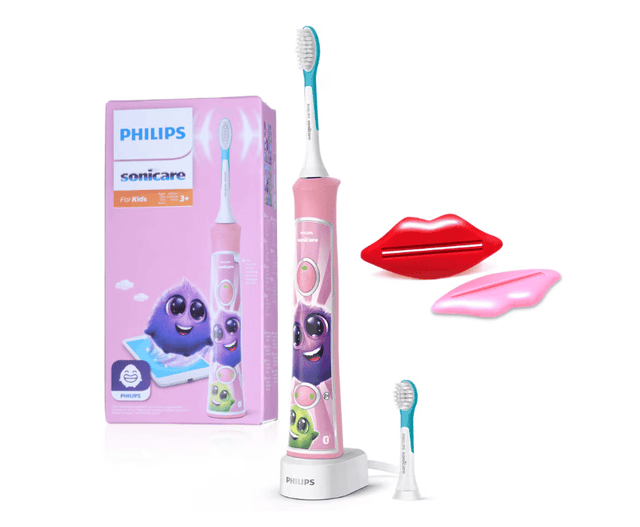 Philips Periuta de dinti Periuta de dinti electrica Philips Sonicare For Kids HX6352/42 | 62000 miscari/min, 2 programe, 2 capete, Roz