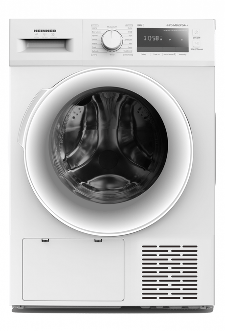 Heinner Uscator de rufe Uscator de rufe cu pompa de caldura Heinner HHPD-M8G3PDA++ | 8kg, A++, Alb, 59.5x60x84.5cm