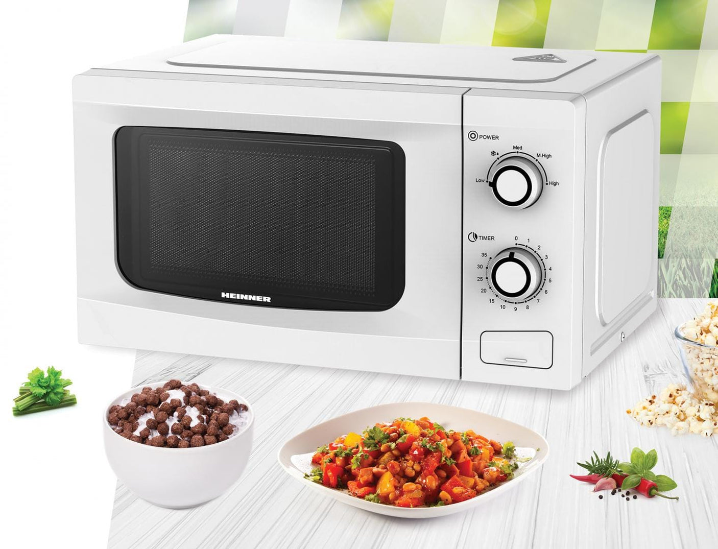 Heinner Cuptor microunde Cuptor Cu Microunde Heinner HMW-M2035WH | 20L, 700W, Alb
