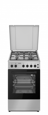 Heinner Aragaz [RESIGILAT] Aragaz Heinner HFSC-S60LITGSL | 60cm, 4 Arzatoare, Timer, Grill, Aprindere Electrica, 50x60x85cm