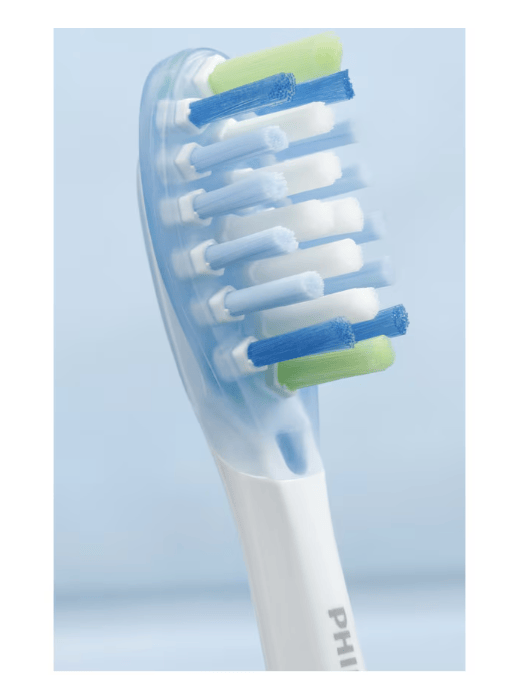 Philips Rezerve PHILIPS Sonicare Plaque Defence HX9044/87, Pachet de 4 capete de periere, Standard, Click-on, Sincronizarea modurilor BrushSync, Alb, L x A x I (mm) 60x25.7x230.5