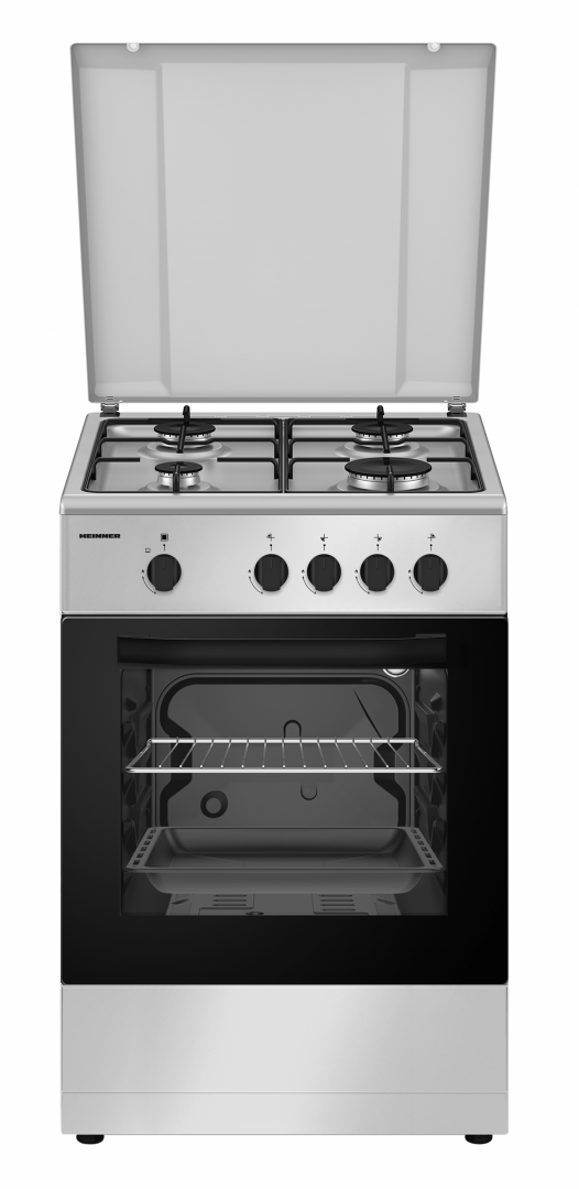 Heinner Aragaz Aragaz Gaz Heinner HFSC-SME50SL | 4 Arzatoare, 50cm, Inox, 49.8x50x85cm