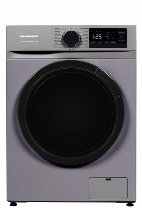 Heinner Masina de spalat rufe Masina de spalat rufe slim Heinner HWM-M814IVNSA+++ | 8kg, 1400RPM, A+++, Inverter, Argintiu, 59.5x47.5x85cm