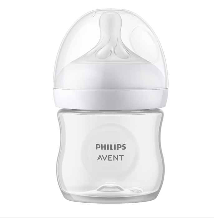 Biberon Philips Avent Natural Response SCY900/01, 125 Ml, Tetina Care Functioneaza Ca Sanul Mamei, cu Debit 2, Tetina Fara Scurgeri, +0 Luni, Fara Bpa