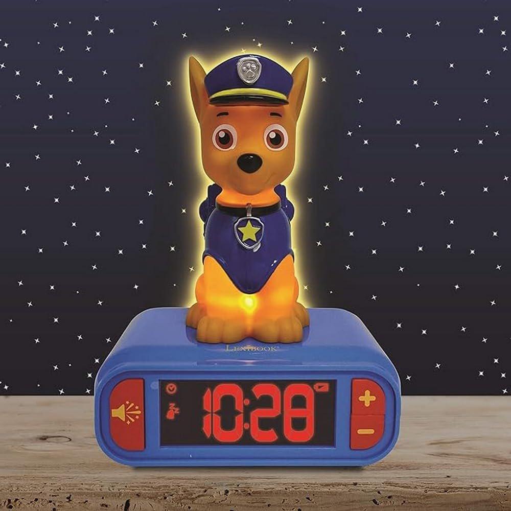 Ceas Desteptator cu Lumina 3D, Paw Patrol — Lexibook