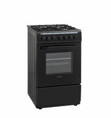 Heinner Aragaz Aragaz Mixt Heinner HFSC-V60LITGC-BK | 4 Arzatoare Gaz, Cuptor Electric, 60cm, Negru, 50x60x85cm