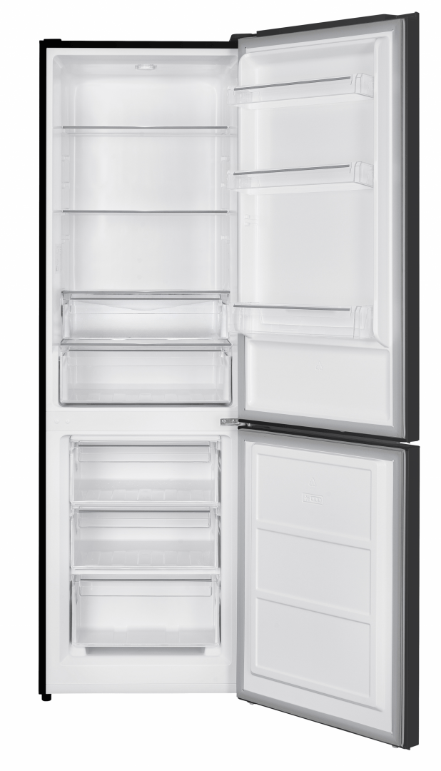 HEINNER Combina frigorifica Heinner HC-HM315INVDGD, compresor Inverter, capacitate totala: 315L, capacitate frigider: 219L, capacitate congelator: 96L, clasa energetica: D, control electronic cu termostat aju